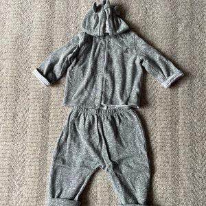 Gap Baby Marled Hoodie Outfit Set 6-12 Months